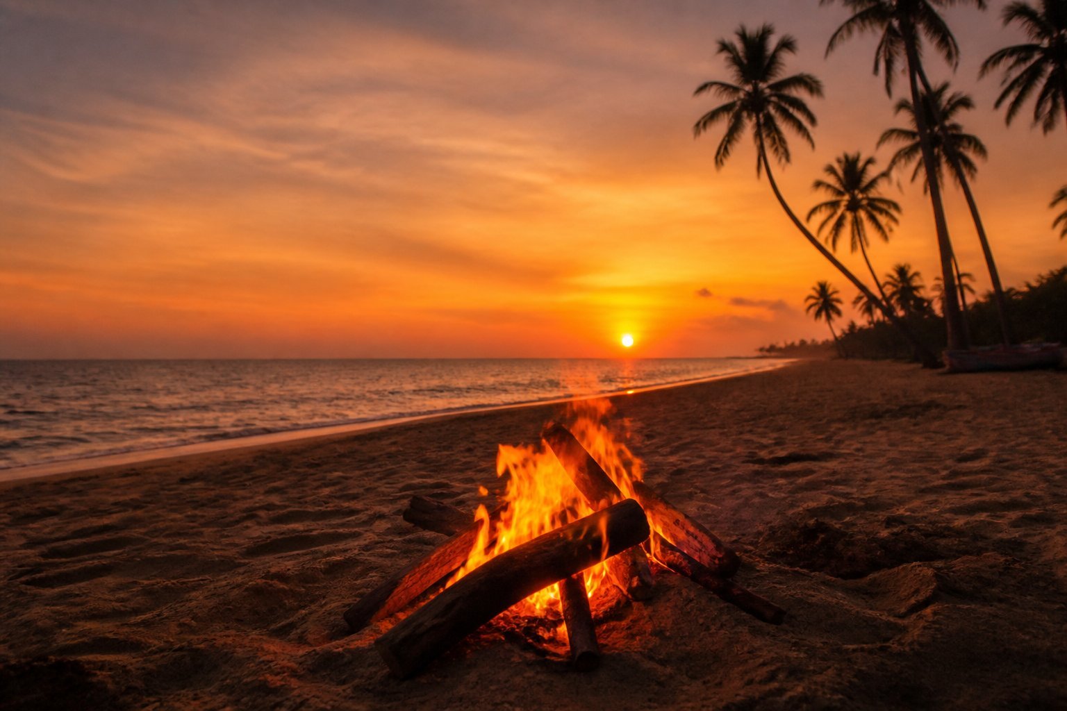 Sunset & Beach Bonfire Evenings